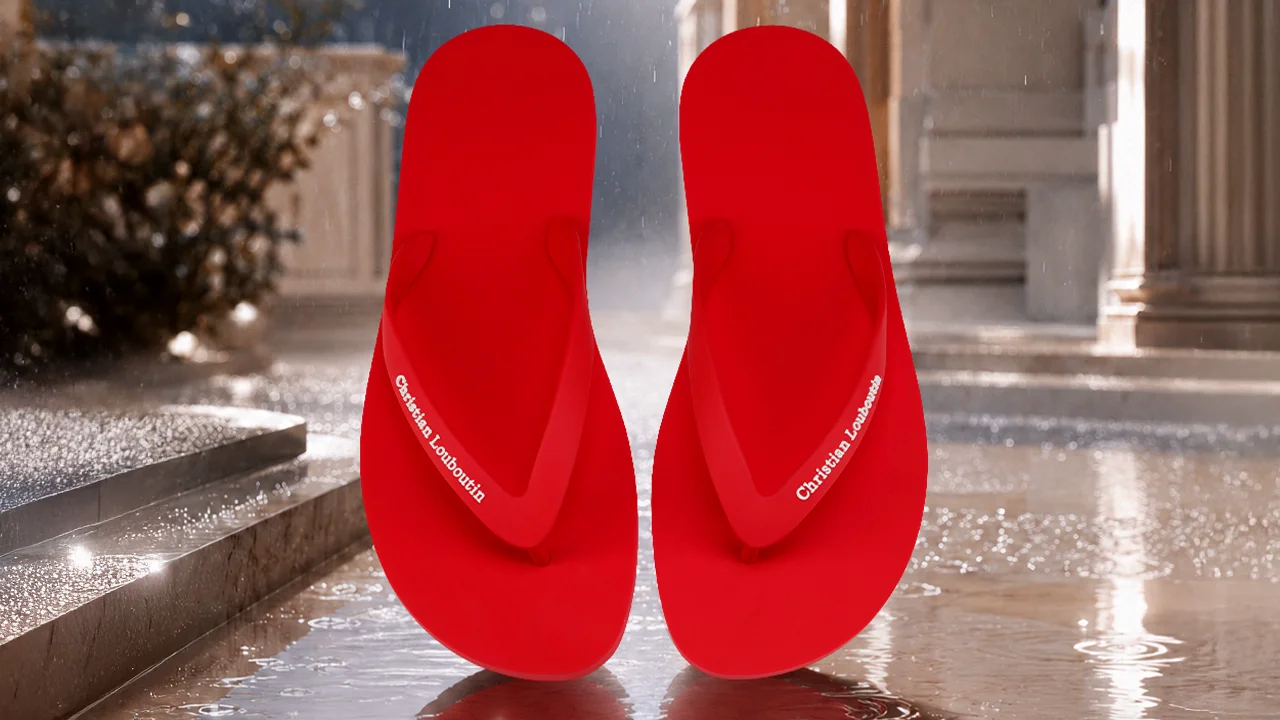 รองเท้าแตะ Christian Louboutin แท้: แตะพื้นแดงสุดแกลม
