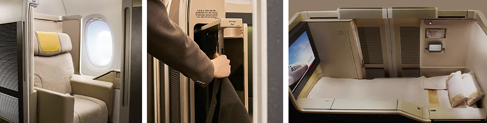อาหารพรีเมียมและการต้อนรับเหนือระดับบนเครื่องบินชั้นธุรกิจ Asiana Airlines บินตรงสู่โซล