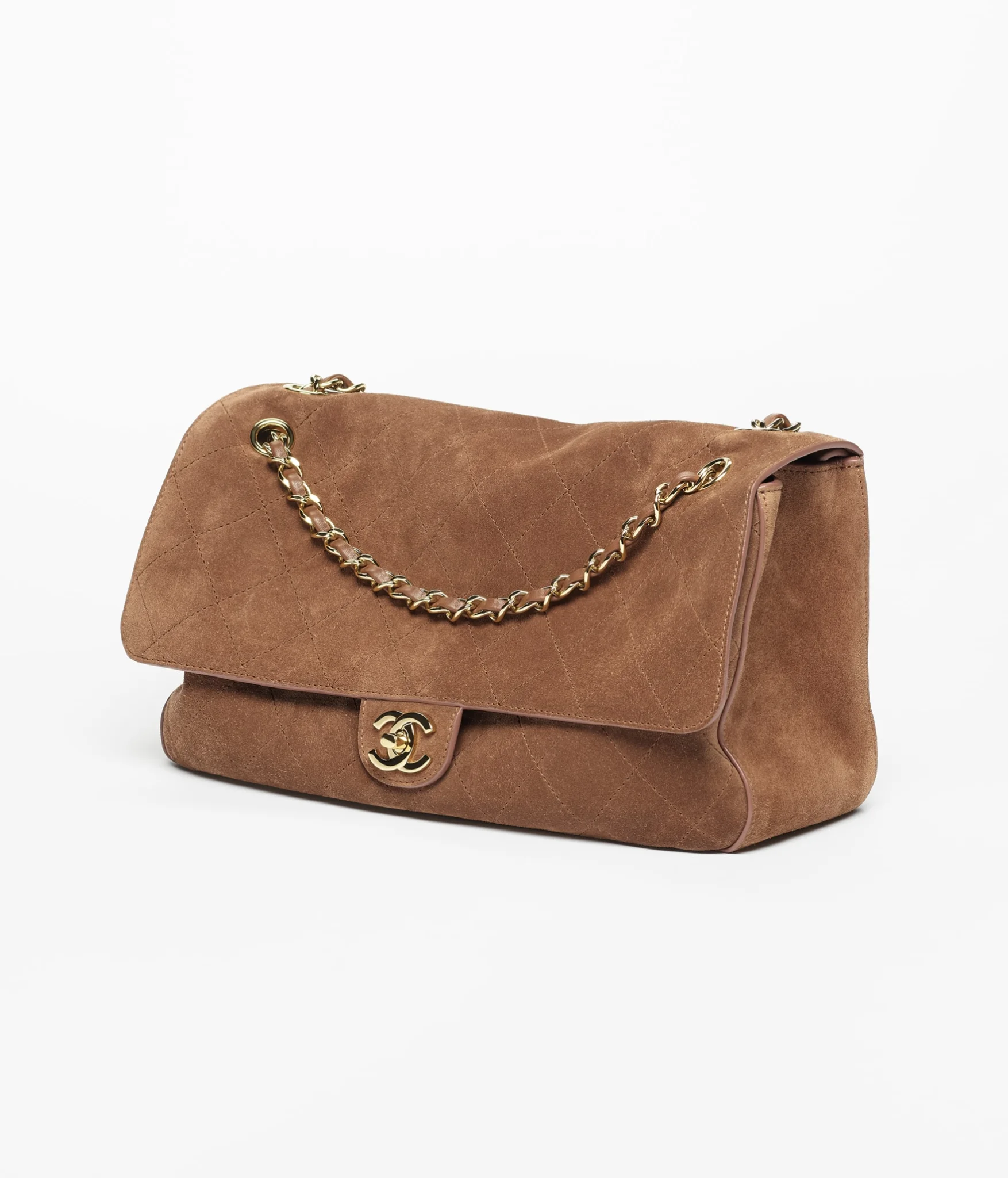 Luxury vintage-style Chanel Tote suede bag