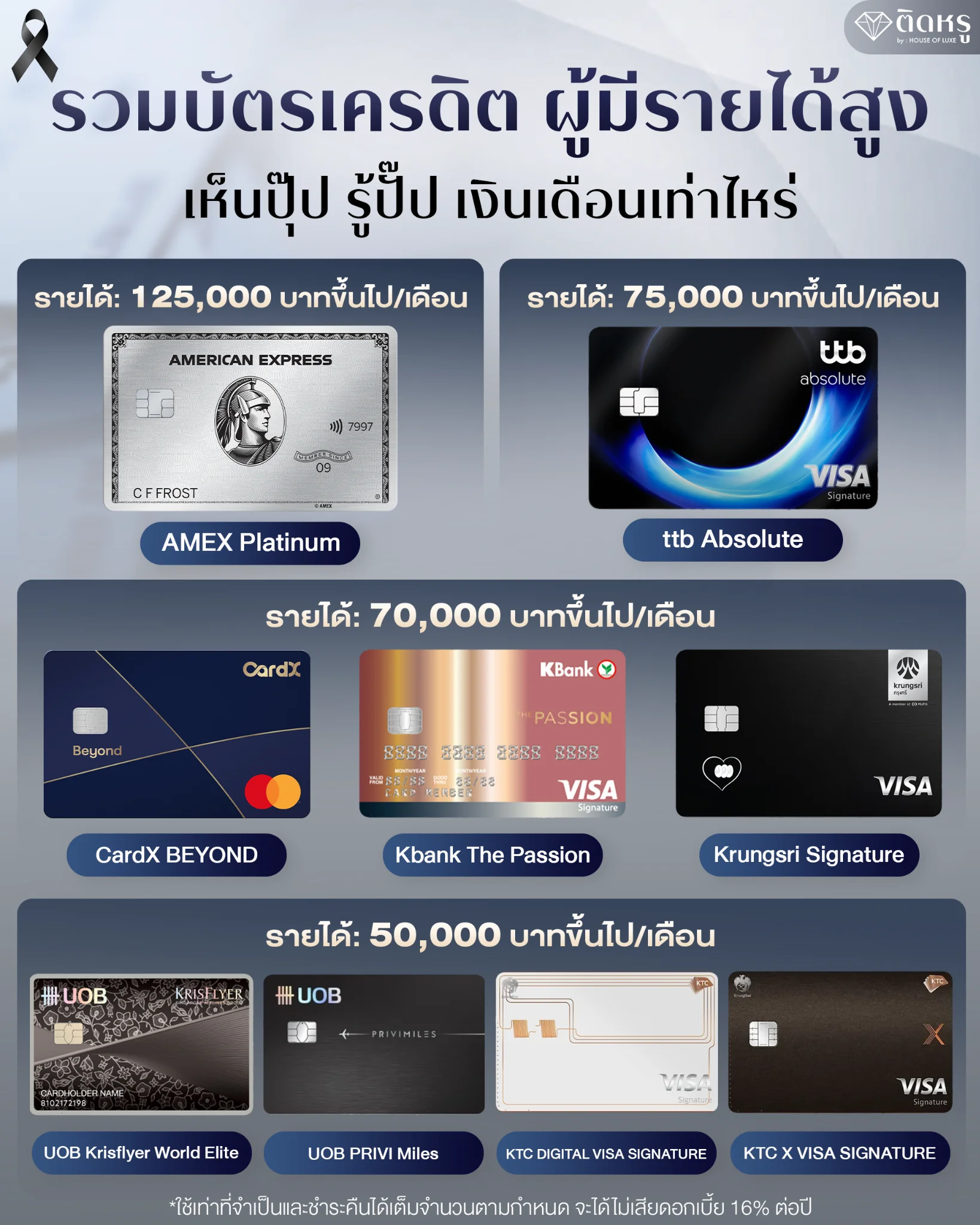 Premium credit cards for high income earners and salary eligibility criteria