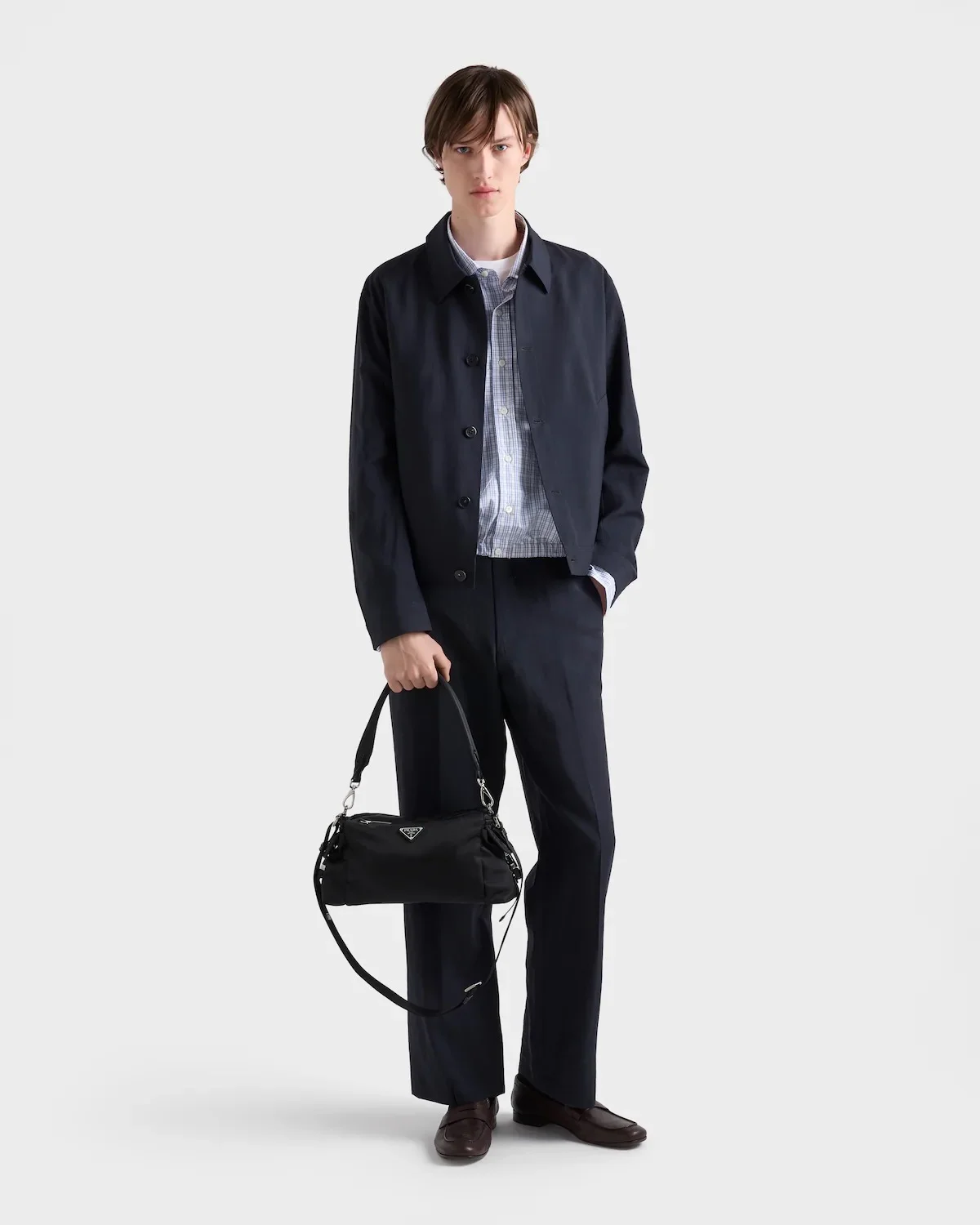 Durable and stylish Prada Re-Nylon and leather backpack