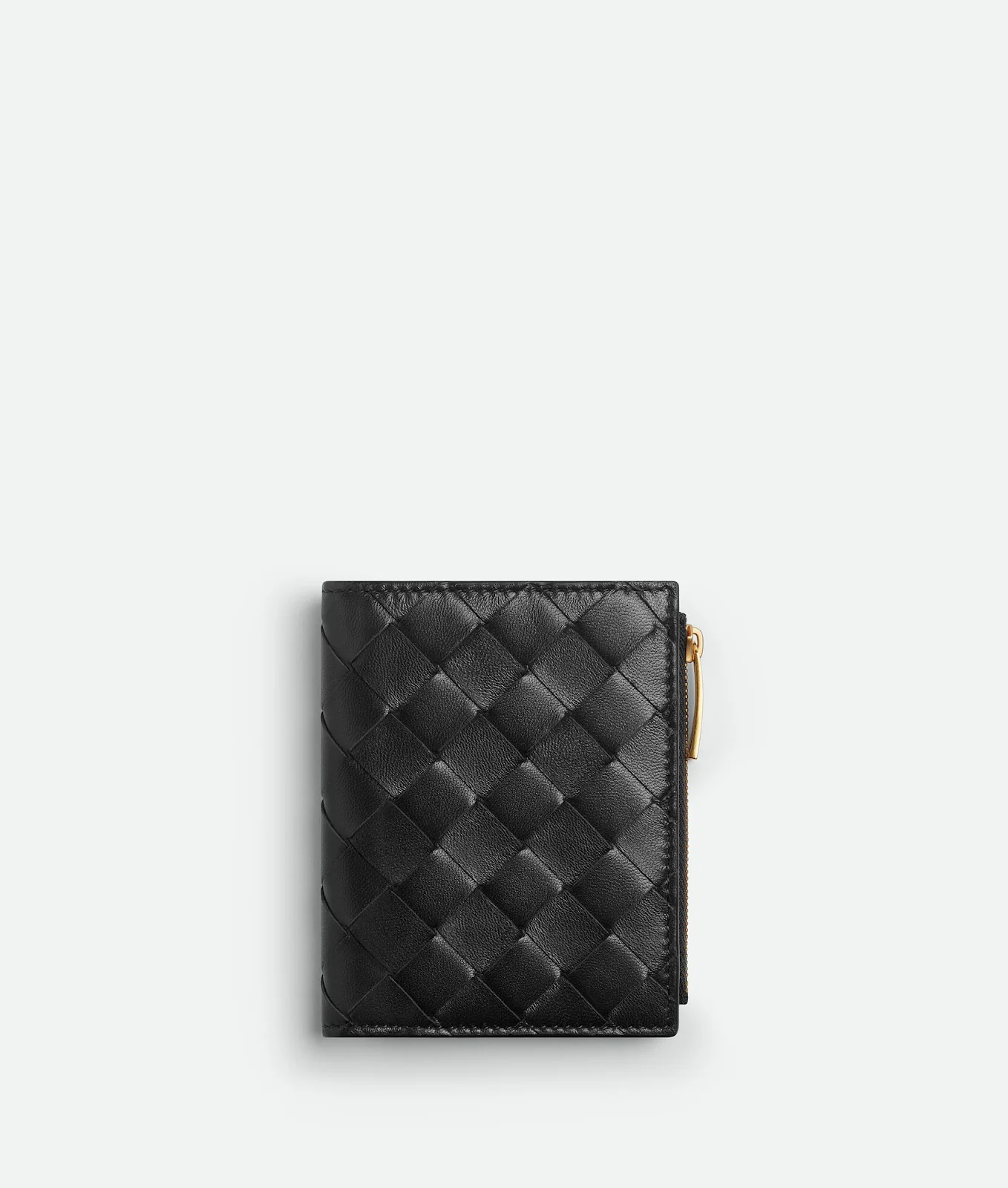 Bottega Veneta Intrecciato bi-fold leather wallet in classic black