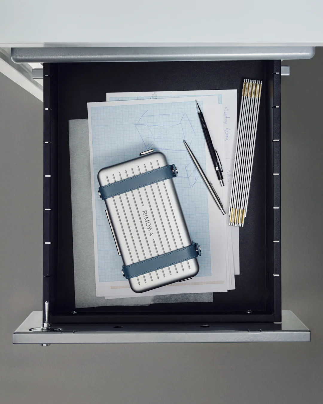 RIMOWA Personal Aluminium Cross-Body Bag in Powder Blue